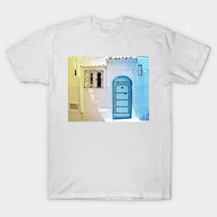 A blue door in the beautiful village of Chefchaouen T-Shirt